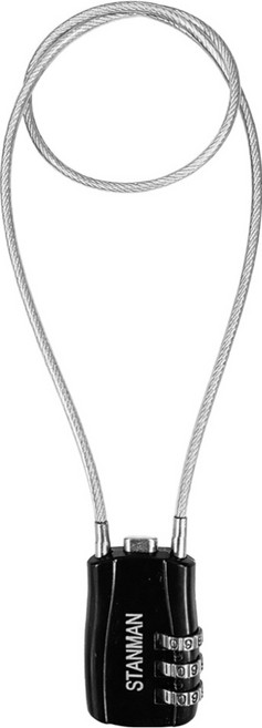 스탠맨 스틸와이어로프 다이얼 자물쇠, 1개