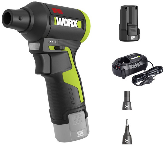 WORX 충전 더스트건 12V 2.0Ah BL WU094, 1개