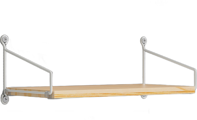 공룡마켓 무타공 벽걸이 프로젝터랙 수납선반, 브라운, 1단