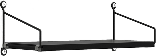 공룡마켓 무타공 벽걸이 프로젝터랙 수납선반, 블랙, 1단