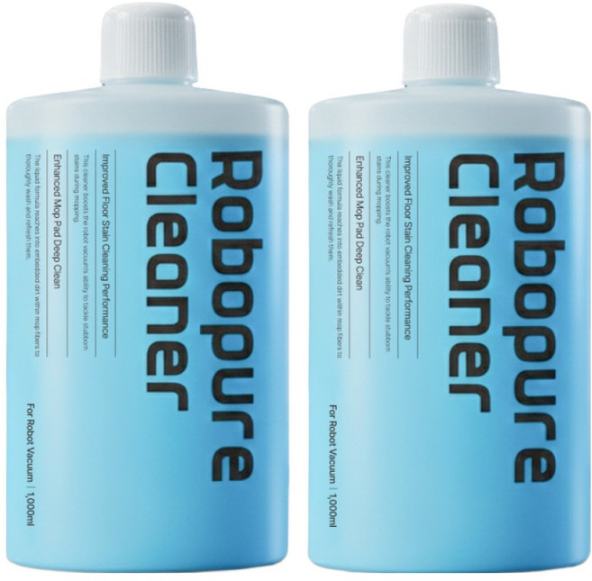 크린포유 로보락 전용 로봇청소기 호환 클리너 세정제, 1L, 2개