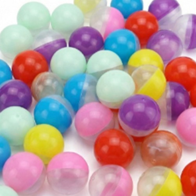 마메 가챠 머신용 뽑기 캡슐 컬러 반투명 35mm 50p 세트, 1세트