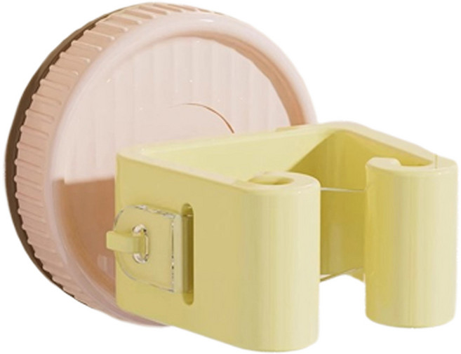 모드플러스 파스텔 벽걸이 흡착식 청소도구 걸이, 핑크, 1개