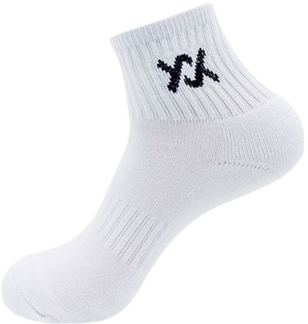 뵐클 테니스 남성용 중목 스포츠양말, 블랙, 1개