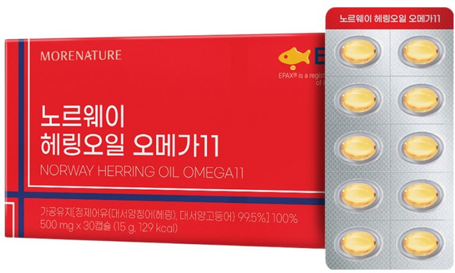 모어네이처 노르웨이 헤링오일 오메가11, 1개, 30정