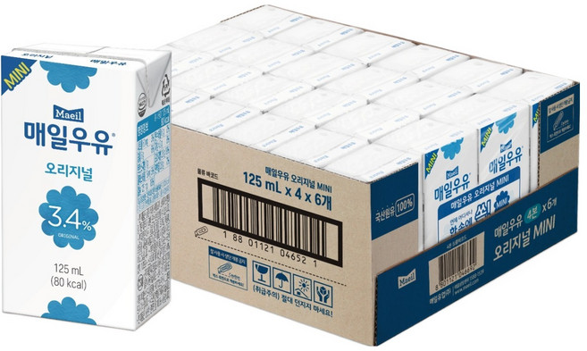 매일우유 오리지널 MINI, 125ml, 24개