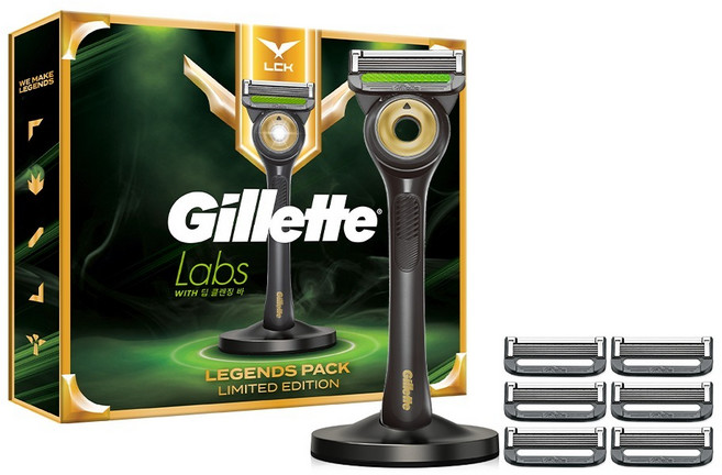 질레트 LCK 레전드팩, 면도기 + 면도날 7p + 스탠드, 1개