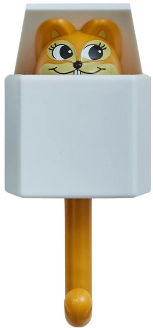 코다치프 수건걸이 무타공걸이 10.5 x 5 cm, 다람쥐, 1개