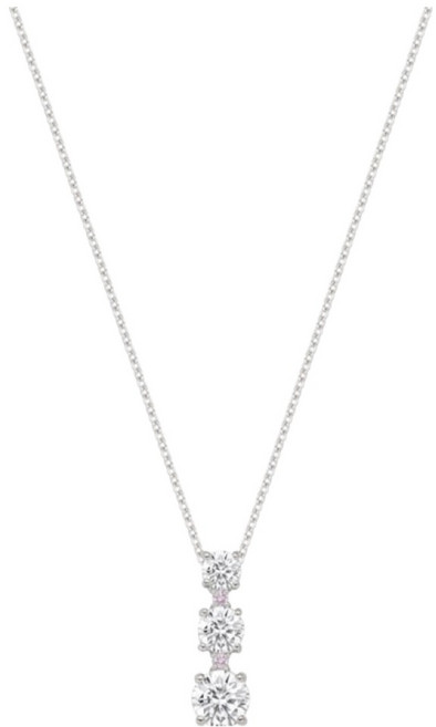 티르리르 여성용 트리티니 큐 화이트 실버 목걸이 + 쇼핑백