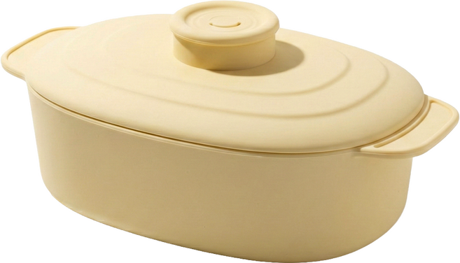 위티미티 촉촉 전자레인지 2단 스팀조절 실리콘 찜기 1300ml, 버터 베이지, 1개