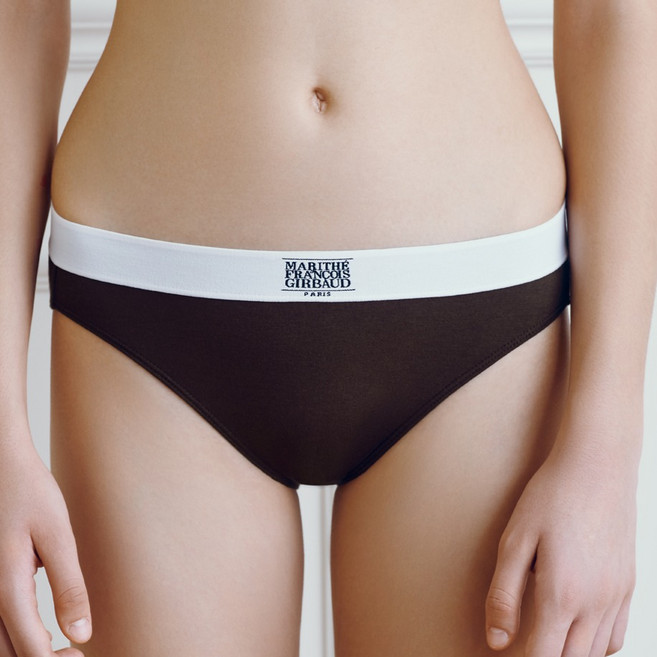 MaritheFrancoisGirbaud 女款 CLASSIC LOGO EBAND 低腰內褲, 深棕色