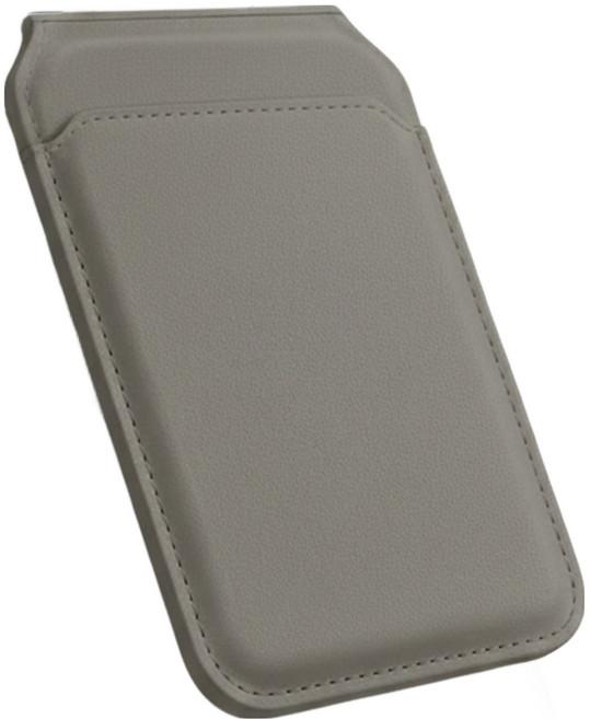 MOLAN CANO MagSafe 皮革支架3卡位卡夾, 灰色, 1個