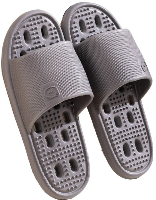 코다치프 EVA 가벼운 가정용 심플 물빠짐 욕실화, 그레이, 1개