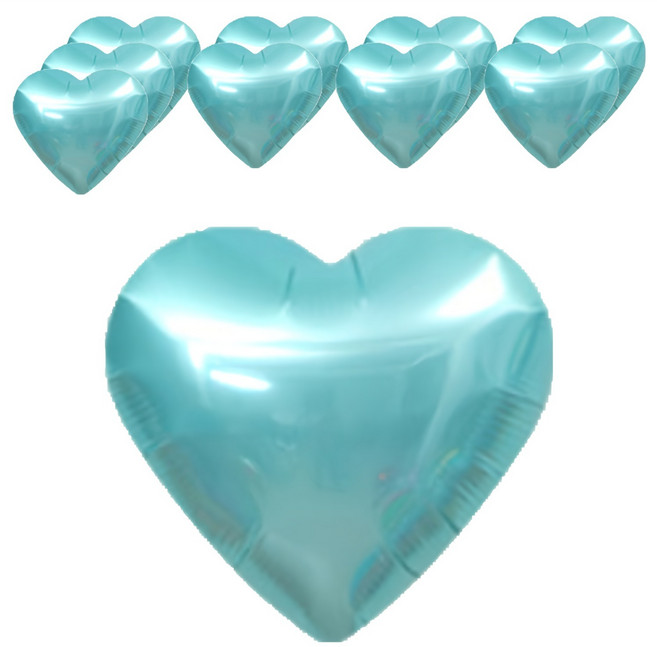 메리벨르 파티 글로우 하트 풍선 15cm, 스카이블루, 10개