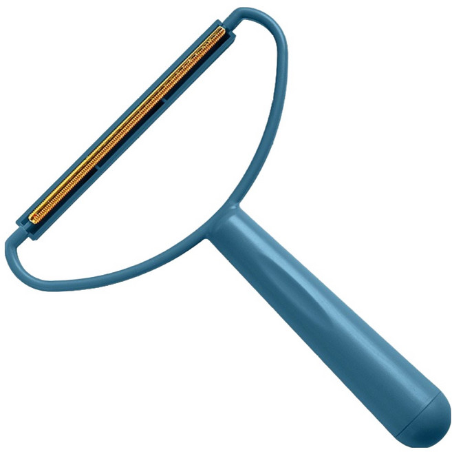 몰투데이 반려동물 양면 의류 먼지 제거기 털 제거 브러쉬, 블루, 1개