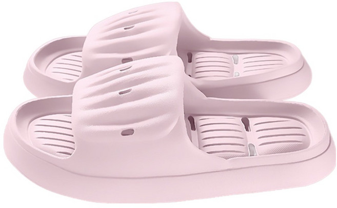 코다치프 EVA 가벼운 가정용 심플 물빠짐 욕실화, 홈 핑크, 1개