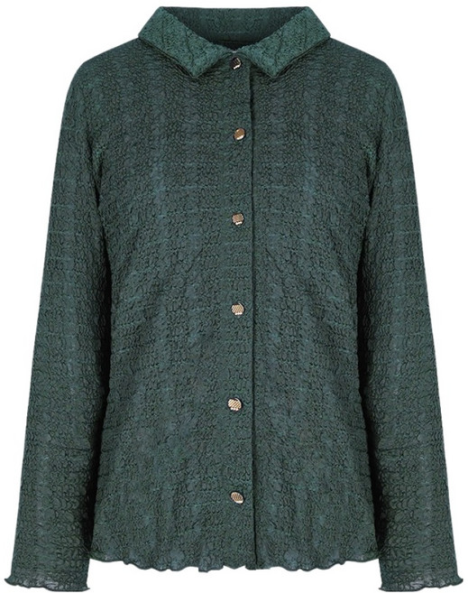 크로커다일 여성용 체형 커버 셔츠형 셋업 가디건 CLDMTS103