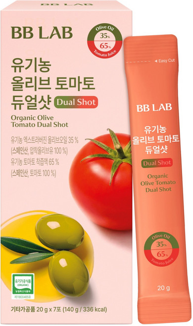 비비랩 뉴트리원 유기농 올리브 토마토 듀얼샷 7p, 1개, 140g