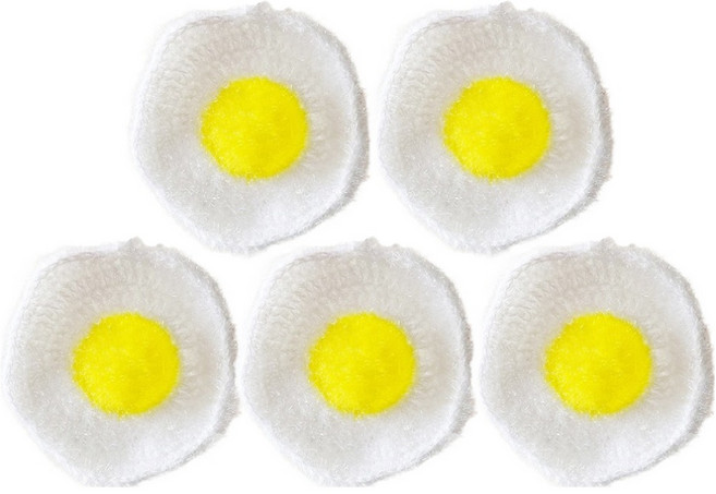 바른리빙 아크릴 계란 수세미, 5개, 1개입