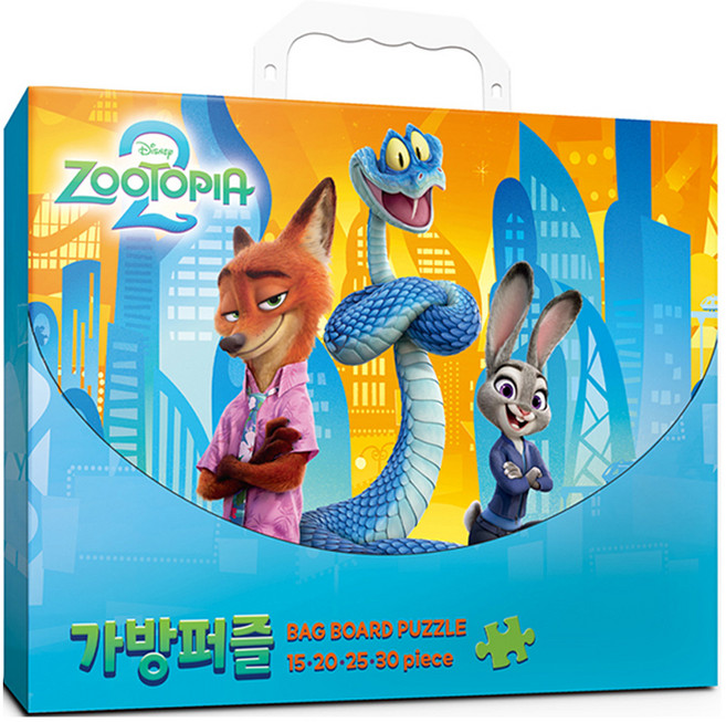 퍼즐라이프 디즈니 주토피아2 15p + 20p + 25p + 30p 가방퍼즐 세트, 1세트