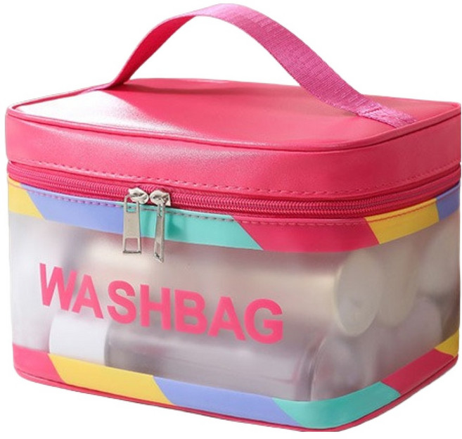 블럭마트 대용량 멀티수납 방수 목욕가방, TYPE1 로즈