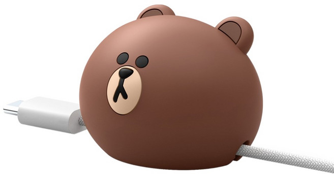 엘라고 라인프렌즈 마그네틱 케이블 홀더 앵커, 브라운, 1개