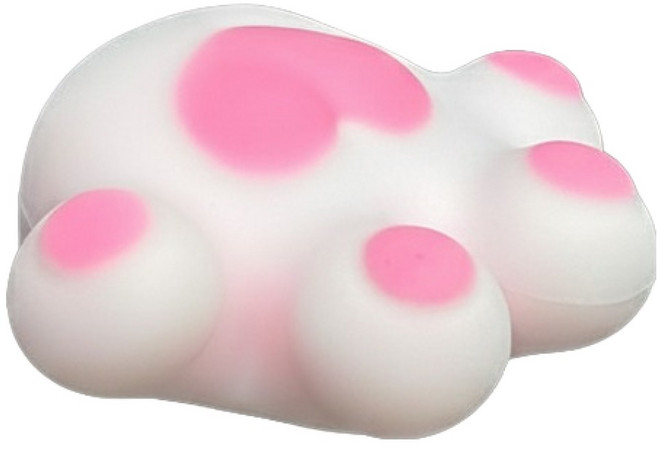 블럭마트 무타공 고양이 발바닥 욕실 칫솔걸이, 핑크, 1개