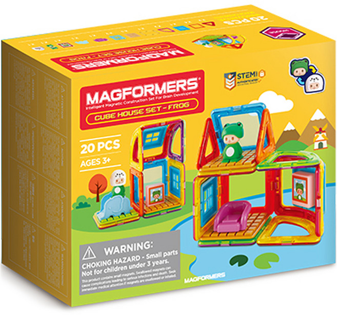 맥포머스 큐브하우스 개구리 세트 20p, 혼합색상, 1세트