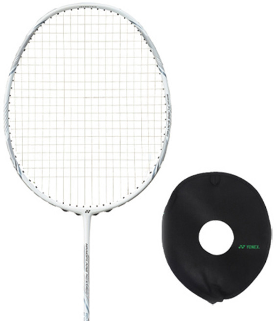 YONEX 穿線完成 4U BG80 26 Nanoflare Nxtage 羽球拍 白色 拍頭套, 1個, NF-NT