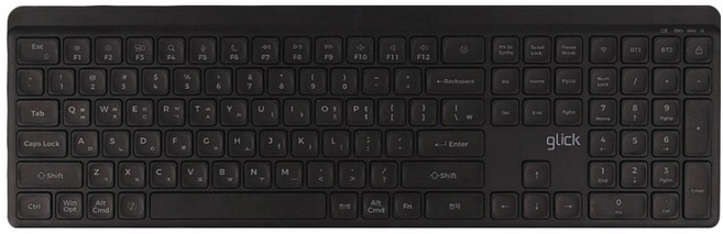 지클릭커 사일런스 L 로우프로파일 풀윤활 블루투스 이지스위치 무소음 풀배열 무선 키보드, 제조사축, WK110B, 모크 블랙