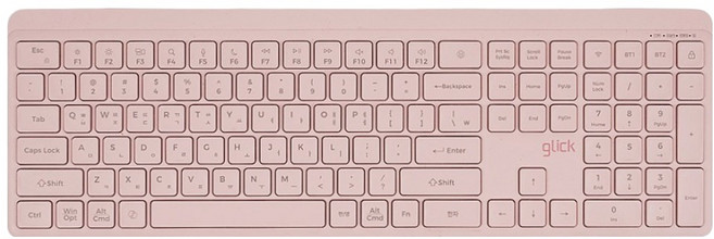 지클릭커 사일런스 L 로우프로파일 풀윤활 블루투스 이지스위치 무소음 풀배열 무선 키보드, 제조사축, WK110B, 더스티 핑크