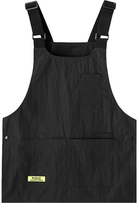 다퍼남 워크웨어 스타일 에이프런 방수 앞치마, 블랙, 1개