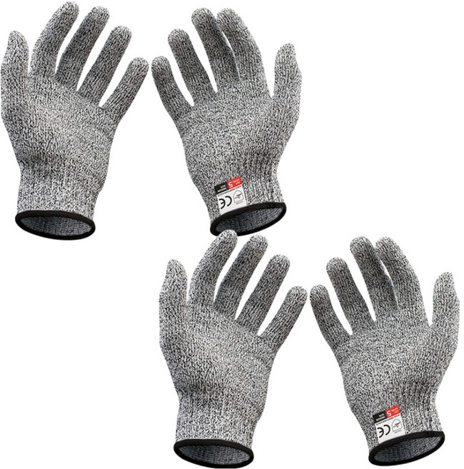 디펜즈만 칼베임방지 방검장갑 양손착용 세트, 그레이, 2세트