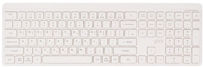 지클릭커 사일런스 L 로우프로파일 풀윤활 블루투스 이지스위치 무소음 풀배열 무선 키보드, 제조사축, WK110B, 크림 화이트