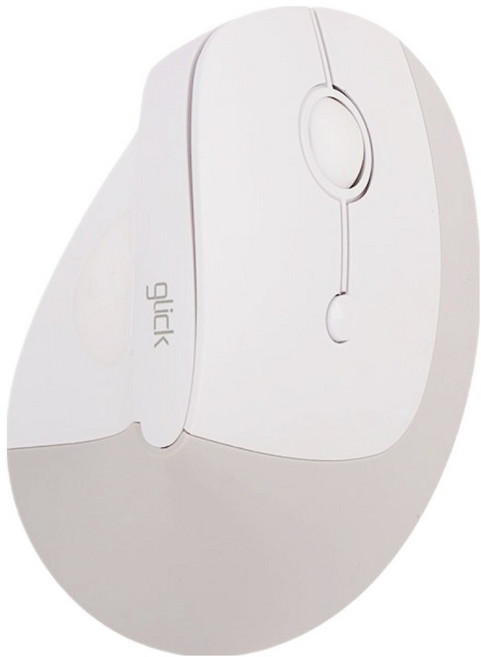 지클릭커 오피스프로 버블 휠 블루투스 인체공학 손목보호 버티컬 무선 마우스, 화이트, OPV20