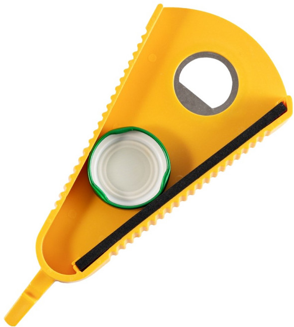 아케이바이 고급형 멀티 뚜껑 따개, 1개, 노랑