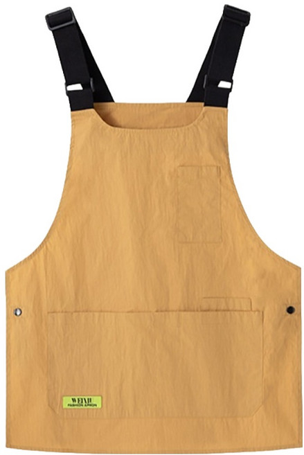 다퍼남 워크웨어 스타일 에이프런 방수 앞치마, 머스타드, 1개