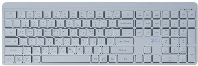 지클릭커 사일런스 L 로우프로파일 풀윤활 블루투스 이지스위치 무소음 풀배열 무선 키보드, 제조사축, WK110B, 크레용 블루