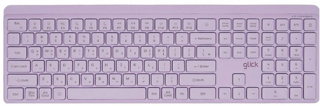 지클릭커 사일런스 L 로우프로파일 풀윤활 블루투스 이지스위치 무소음 풀배열 무선 키보드, 제조사축, WK110B, 라벤더 퍼플