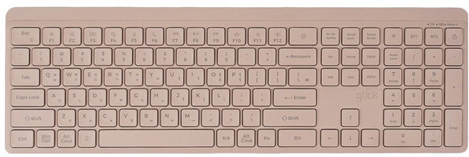 지클릭커 사일런스 L 로우프로파일 풀윤활 블루투스 이지스위치 무소음 풀배열 무선 키보드, 제조사축, WK110B, 샌드 베이지