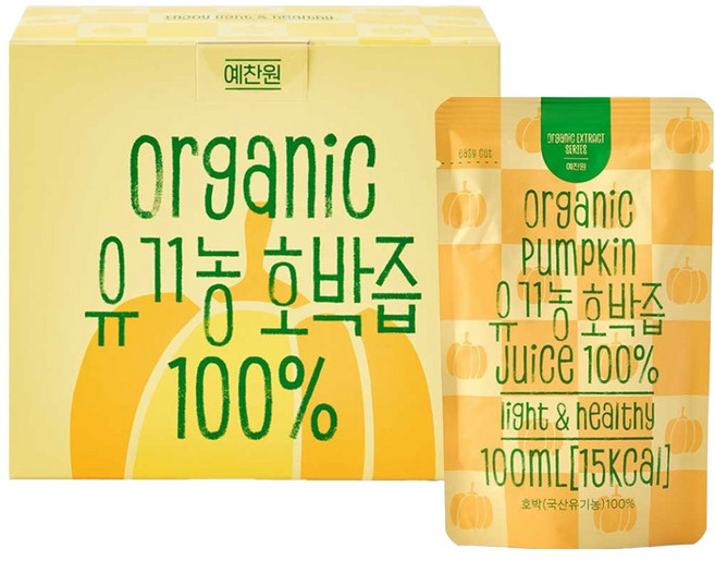 예찬원 순수 유기농 호박즙, 12개, 100ml