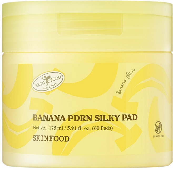 SKINFOOD 香蕉PDRN絲滑棉片, 1個, 60枚入