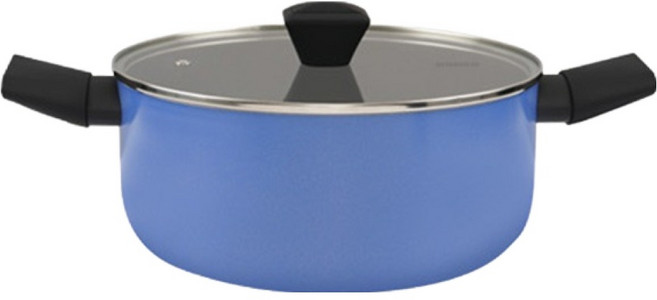 도루코 인덕션 퓨어 라이트 IH 양수 냄비, 1개, 애쉬블루, 24cm