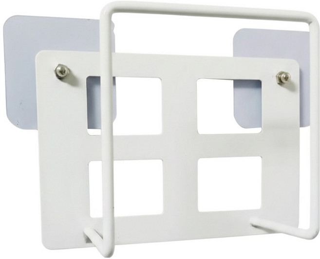 바리코 무타공 공유기 셋톱박스 벽걸이 정리함, 화이트, 1개