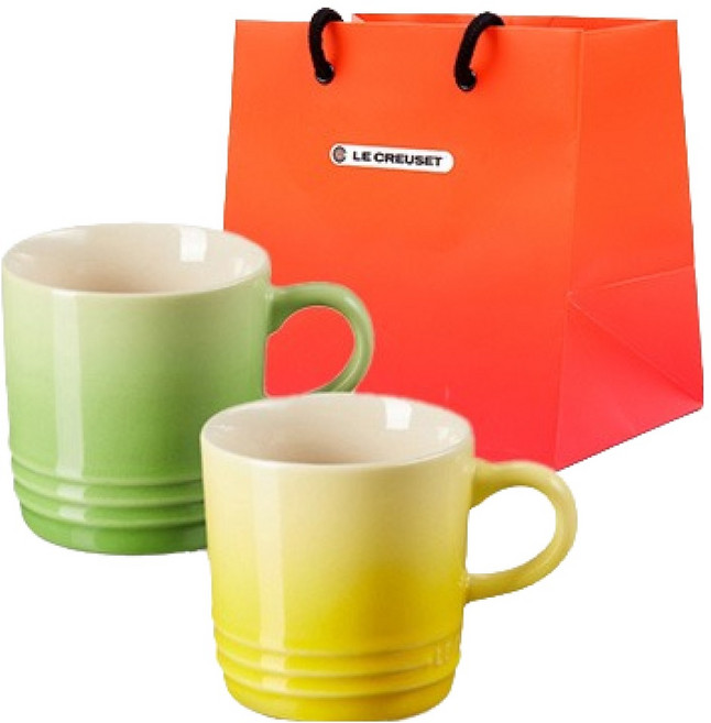 르크루제 카푸치노 머그컵 200ml 2종 BULK 쇼핑백 S, 솔레이, 팜, 1개