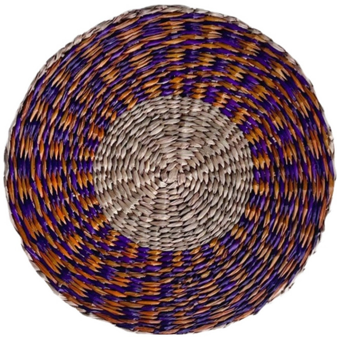 웰롯 등나무 다용도 뚝배기받침 G 옐로우퍼플, 1개