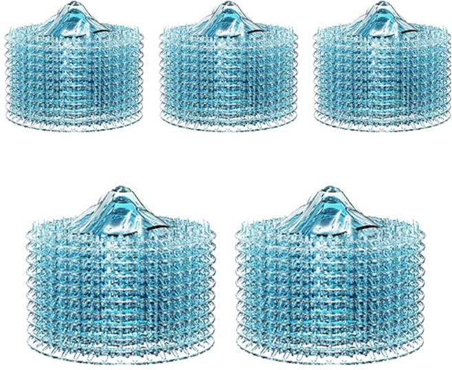 블럭마트 욕실 배수구 머리카락 거름 필터 50p, 블루