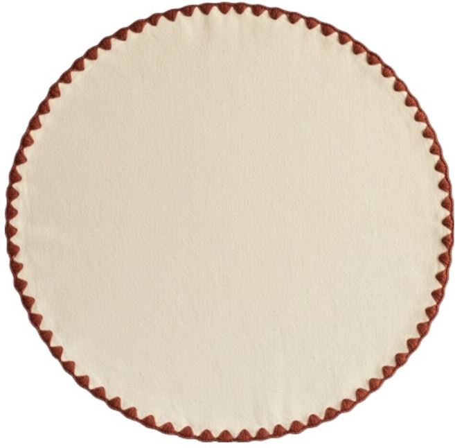 블럭마트 감성 린넨 식탁매트, 브라운, 1개, 대형(38 x 38 cm)