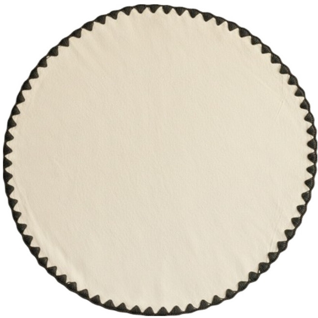 블럭마트 감성 린넨 식탁매트, 블랙, 1개, 소형(30 x 30 cm)