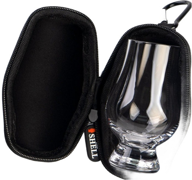 글렌캐런 미니 위스키 글래스 + 더쉘 하드케이스 세트, 1세트